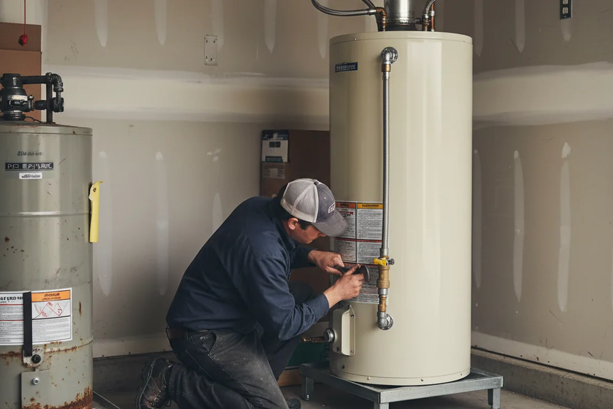 Water heater and shutoff valve replacement in Robesonia